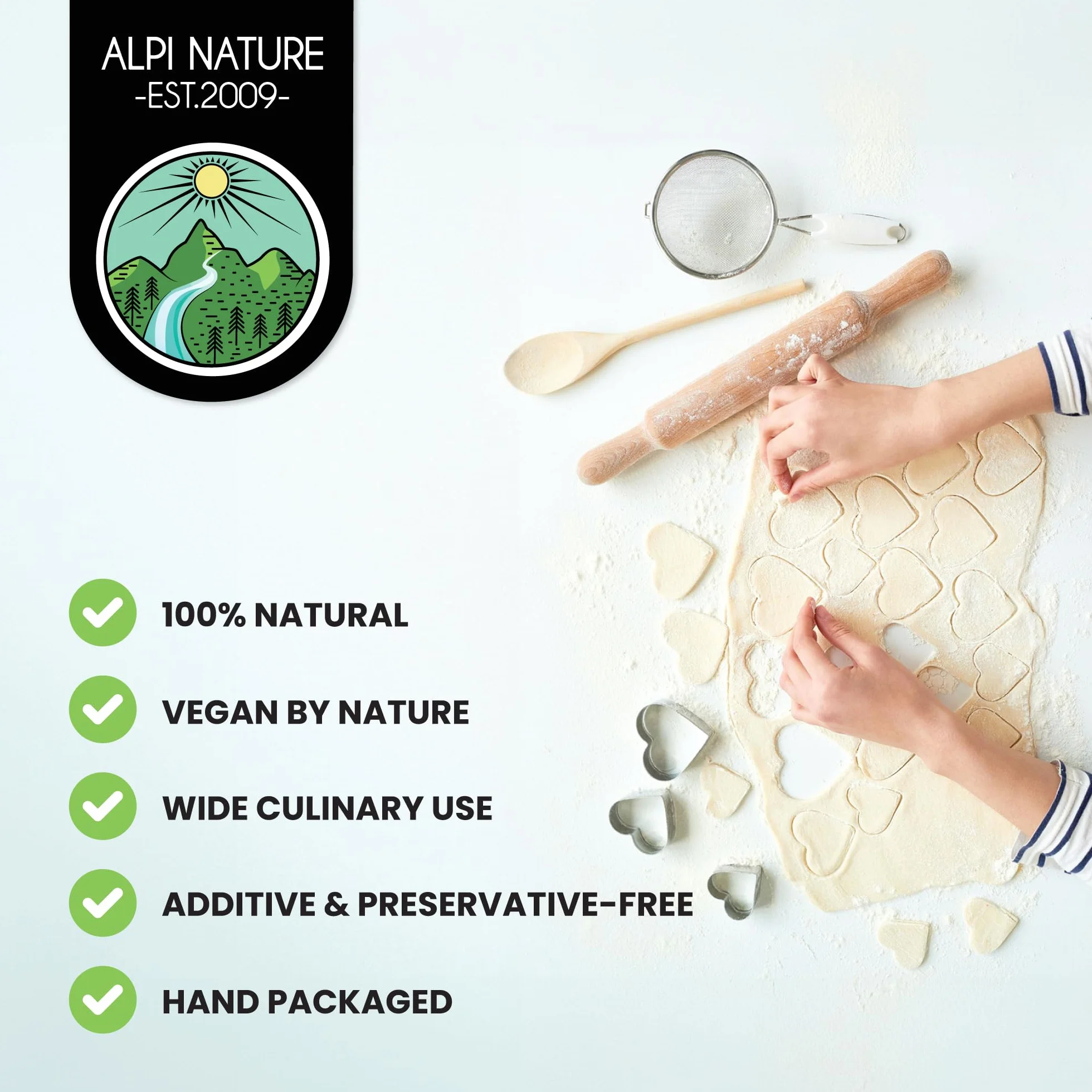 Alpi Nature Ciemny Cukier Muscovado 500g, Nierafinowany Surowy Cukier Trzcinowy, Naturalny Słodzik