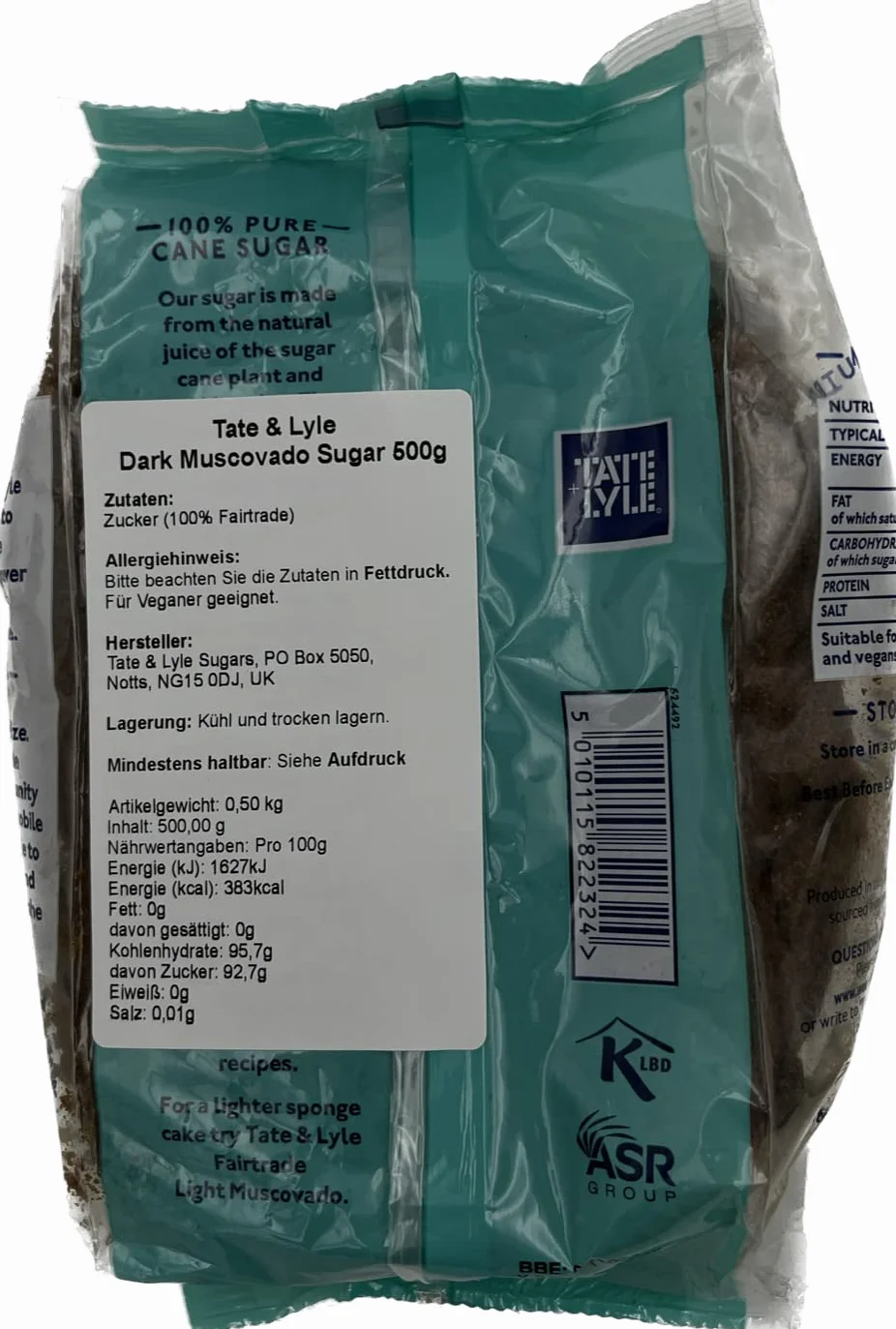 Tate & Lyle Fairtrade Dark Muscovado Sugar 500 g